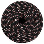 vidaXL Lodné lano čierne 6 mm 50 m polypropylén – Obrázok 3