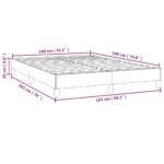 vidaXL Posteľný rám čierny 140x190 cm látka – Obrázok 9