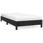 vidaXL Posteľ bez matraca čierny 100x200 cm zamat – Obrázok 2