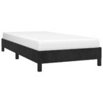 vidaXL Posteľ bez matraca čierny 100x200 cm zamat – Obrázok 3