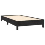 vidaXL Posteľ bez matraca čierny 100x200 cm zamat – Obrázok 4
