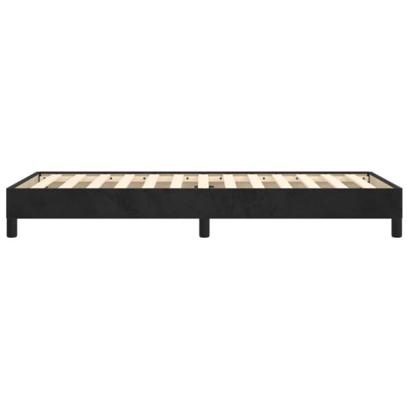 vidaXL Posteľ bez matraca čierny 100x200 cm zamat – Obrázok 6