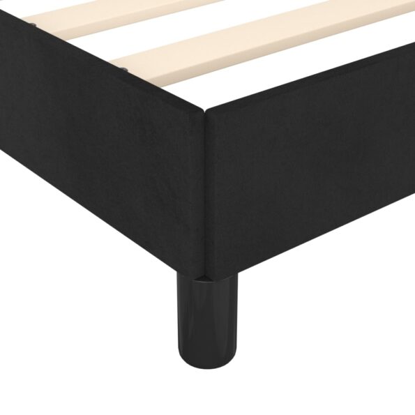 vidaXL Posteľ bez matraca čierny 100x200 cm zamat – Obrázok 7