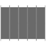 vidaXL 5-panelový paraván antracitový 250x200 cm látkový – Obrázok 3
