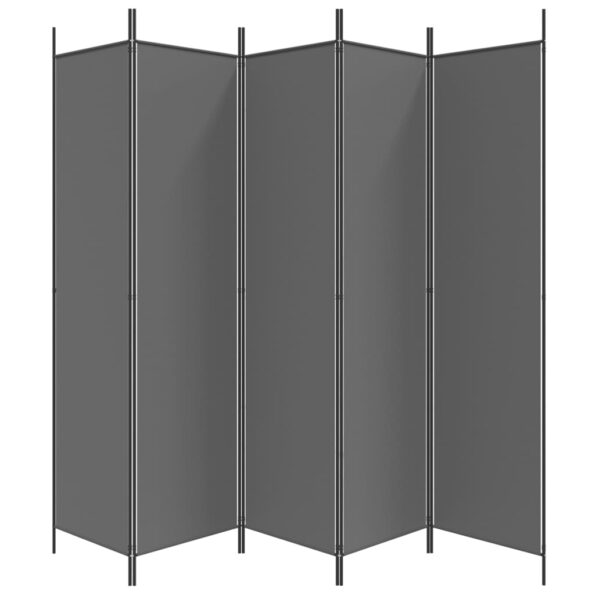 vidaXL 5-panelový paraván antracitový 250x200 cm látkový – Obrázok 4
