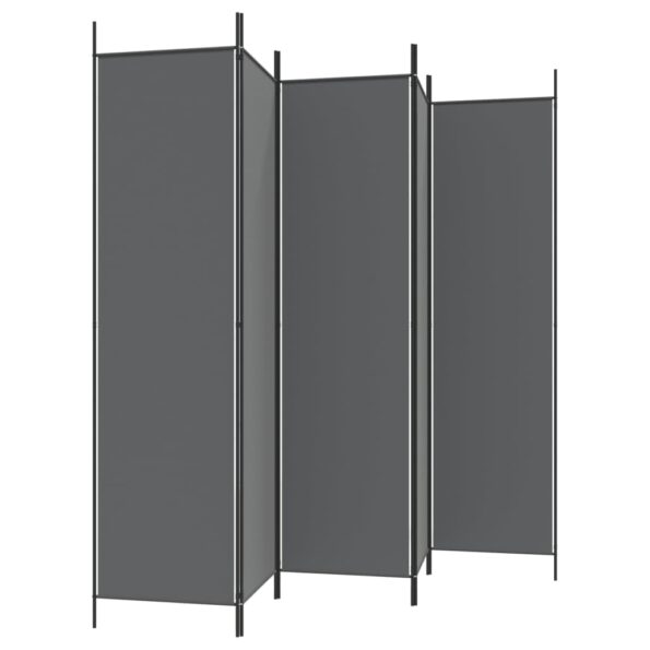 vidaXL 5-panelový paraván antracitový 250x200 cm látkový – Obrázok 5
