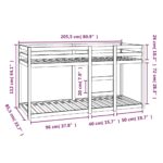 vidaXL Poschodová posteľ 90x200 cm borovicový masív – Obrázok 8