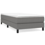 vidaXL Rám na boxspring posteľ tmavosivý 90x190 cm látka – Obrázok 2