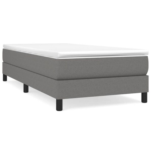 vidaXL Rám na boxspring posteľ tmavosivý 90x190 cm látka – Obrázok 2