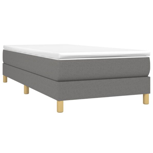 vidaXL Rám na boxspring posteľ tmavosivý látka 100x200 cm – Obrázok 3