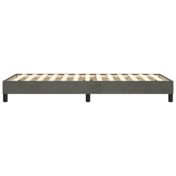 vidaXL Posteľný rám na boxspring tmavosivý 80x200 cm zamat – Obrázok 6