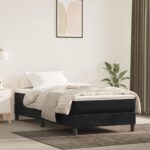 vidaXL Rám na boxspring posteľ čierny 100x200 cm zamat