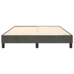 vidaXL Rám na boxspring posteľ tmavosivý 140x190 cm zamat – Obrázok 5
