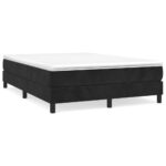 vidaXL Posteľný rám s boxspringom čierna 140x190 cm zamat – Obrázok 2