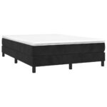 vidaXL Posteľný rám s boxspringom čierna 140x190 cm zamat – Obrázok 3