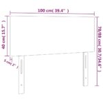vidaXL Čelo postele s LED čierne 100x5x78/88 cm umelá koža – Obrázok 6