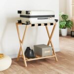 vidaXL Stojan na batožinu 68x38x58 cm bambus