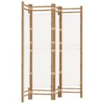 vidaXL Skladací 4-panelový paraván 160 cm bambus a plátno – Obrázok 2