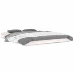 vidaXL Posteľný rám biely 140x190 cm borovicový masív – Obrázok 2