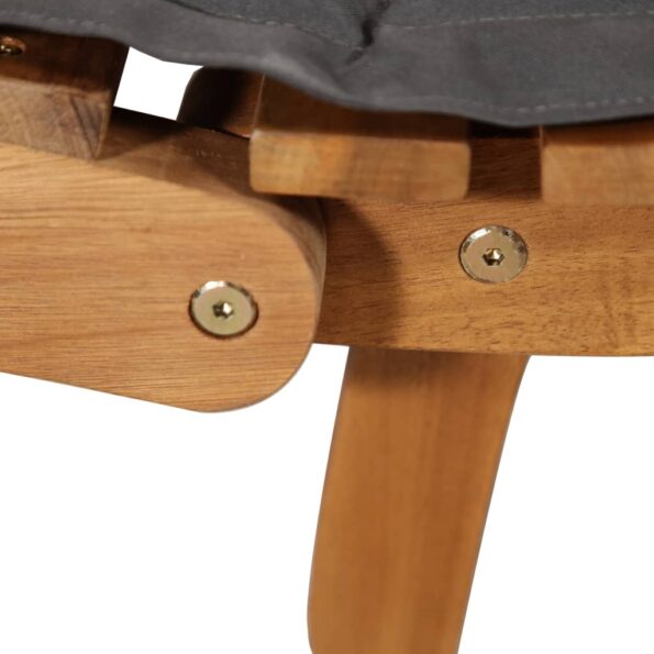 vidaXL Lehátka s vankúšikmi 2 ks akáciové masívne drevo tmavosivé – Obrázok 8