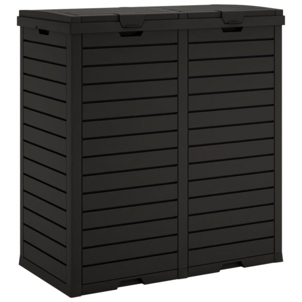vidaXL Vonkajší odpadkový kôš čierny 78x41x86 cm polypropylén – Obrázok 4
