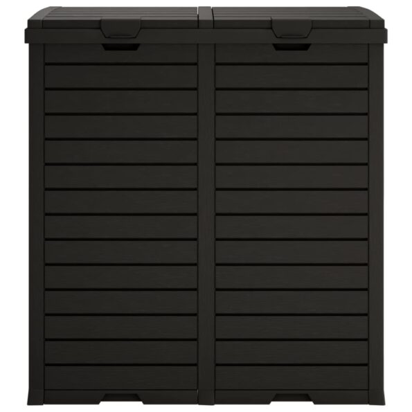 vidaXL Vonkajší odpadkový kôš čierny 78x41x86 cm polypropylén – Obrázok 5