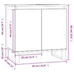vidaXL Umývadlová skrinka čierna 58x33x60 cm kompozitné drevo – Obrázok 10