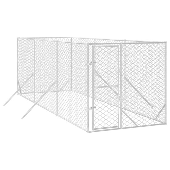 VXL8720845942311_g_en_hd_1.jpg vidaXL Vonkajší koterec pre psov strieborný 2x6x2 m pozinkovaná oceľ – Obrázok 3
