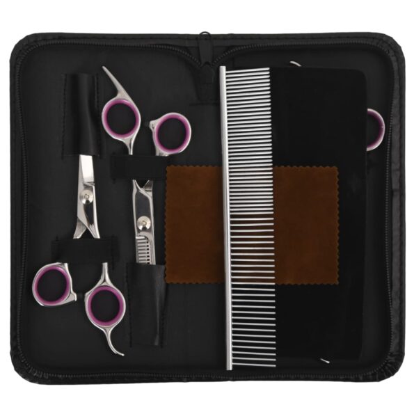 vidaXL 5-dielna sada nožníc na úpravu psov nehrdzavejúca oceľ – Obrázok 2