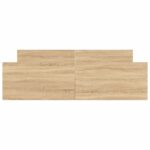 vidaXL Posteľný rám s čelom a opierkou nôh dub sonoma 140x200 cm – Obrázok 4