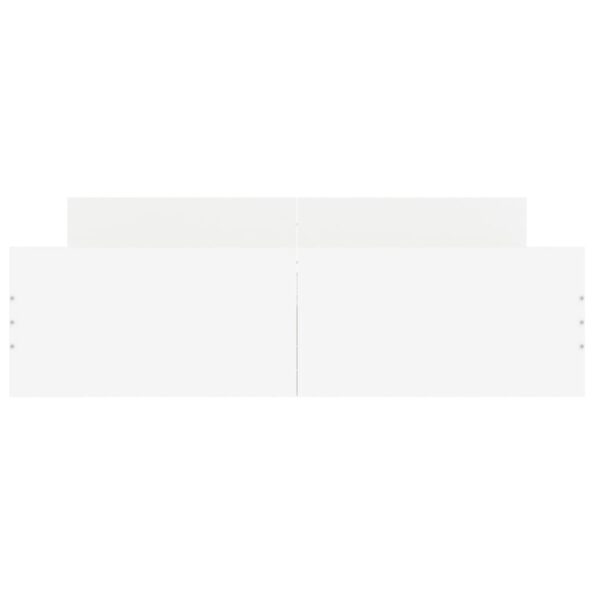 vidaXL Posteľný rám s čelom a opierkou nôh biely 160x200 cm – Obrázok 4