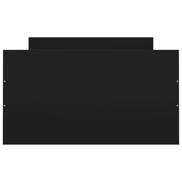 vidaXL Posteľný rám s predným a zadným čelom, čierny 90x200 cm – Obrázok 6