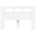 vidaXL Čelo s LED biele 160x18,5x103,5 cm kompozitné drevo – Obrázok 6