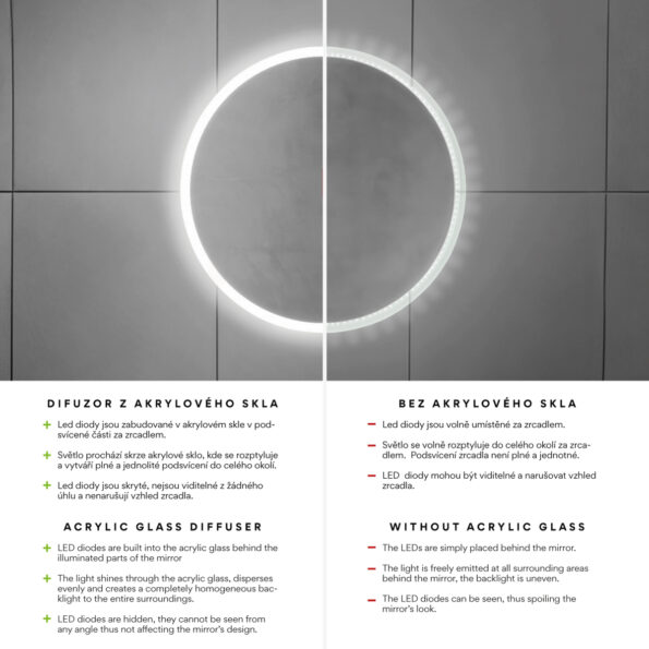 Nimco LED zrcadlo 1400x700 se dvěma dotykovými senzory – Obrázok 6