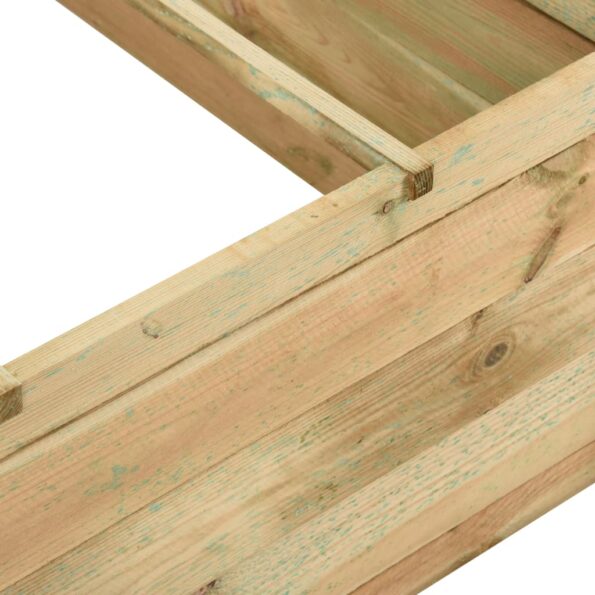 vidaXL Vyvýšený záhradný záhon, impregnovaná borovica 120x120x40cm – Obrázok 3