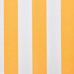 vidaXL Tieniaca plachta na markízu, plátená, oranžovo biela 3,5x2,5 m – Obrázok 3