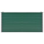 vidaXL Vyvýšený záhradný záhon, pozinkovaná oceľ 160x40x77 cm, zelený – Obrázok 5