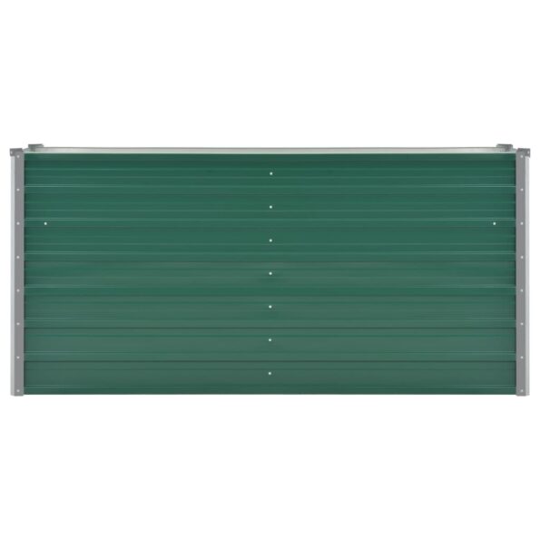 vidaXL Vyvýšený záhradný záhon, pozinkovaná oceľ 160x40x77 cm, zelený – Obrázok 5