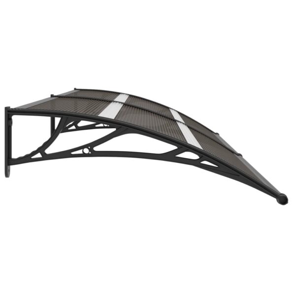 vidaXL Vchodová strieška, čierna 240x100 cm, PC – Obrázok 3