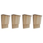 vidaXL Domček pre netopierov 4 ks 22x12x34 cm drevený