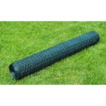 vidaXL Drôtené pletivo, pozinkované a potiahnuté PVC 25x1 m, zelené