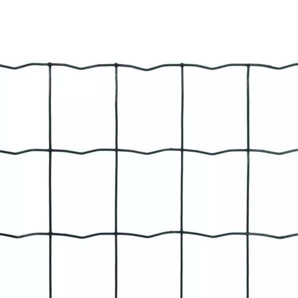 vidaXL Euro plot, oceľ 25x1,5 m, zelený – Obrázok 2