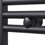 Čierny rebríkový radiátor na centrálne vykurovanie, rovný 500x1160 mm – Obrázok 5