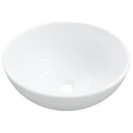vidaXL Umývadlo biele 28x28x10 cm keramické – Obrázok 4
