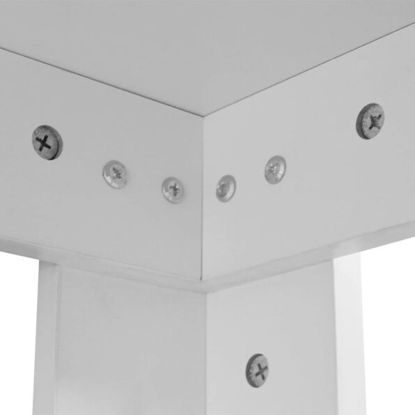 vidaXL Jedálenský stôl, 140x80x75 cm, biely – Obrázok 4