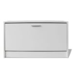 vidaXL Skrinka na topánky, biela, 80x24x45 cm – Obrázok 3