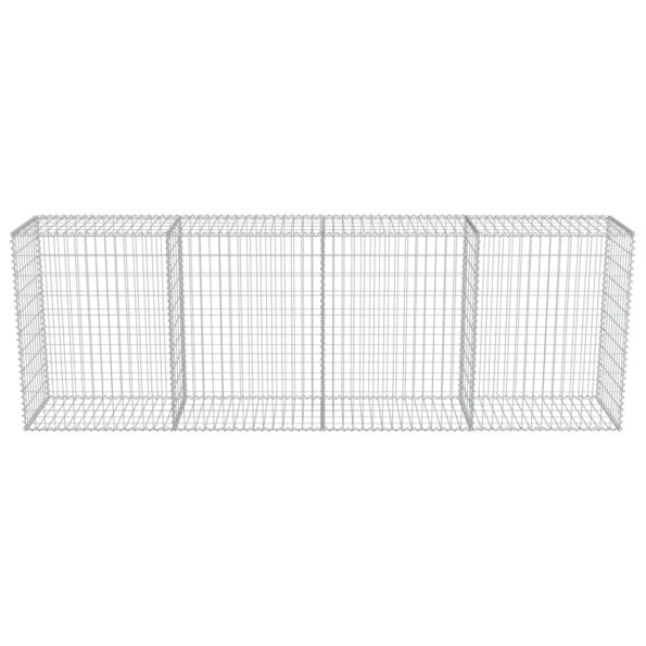 vidaXL Gabiónová stena s krytmi, pozinkovaná oceľ 300x50x100 cm – Obrázok 4