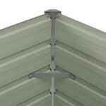 vidaXL Vyvýšený záhradný kvetináč hnedý 100x100x77 cm pozinkovaná oceľ – Obrázok 5