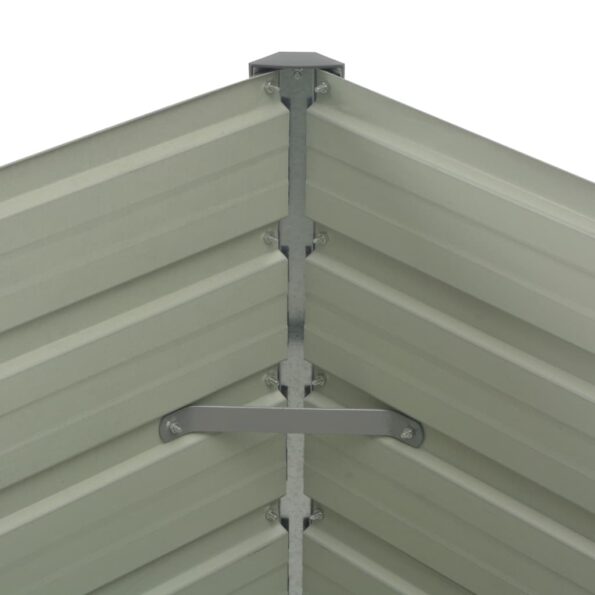 vidaXL Vyvýšený záhradný kvetináč hnedý 100x100x77 cm pozinkovaná oceľ – Obrázok 5