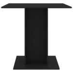 vidaXL Jedálenský stôl, čierny 80x80x75 cm, kompozitné drevo – Obrázok 4